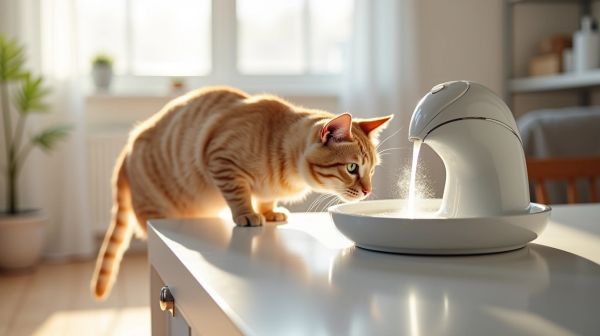 Bien hydrater son chat avec une fontaine automatique